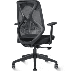 Black Mid Back Spider Mesh Office Chair with 2D Lumbar Support, Adjustable Arms & Headrest