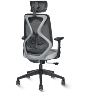 Ergonomic High Back Mesh Chair with 2D lumbar Support in Grey & Black