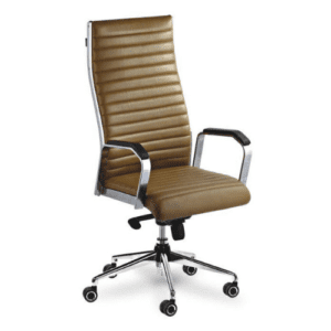 High Back Ribbed Office Chair with Armrest
