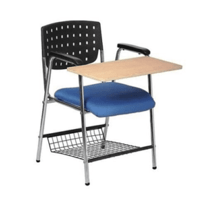 Steel Study Chair with Writing Pad