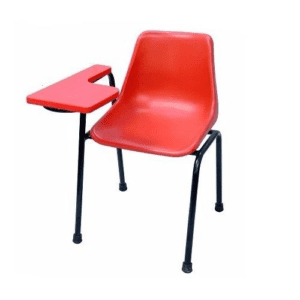 Red Plastic Writing Pad Chair