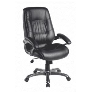 High Back Black LeatherSoft Executive Chair with Padded Seating