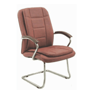 Mid Back Red Visitor Chair with Padded Seating