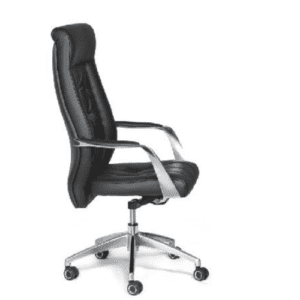 Black Leather High Back Revolving Director Chair
