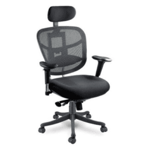High Back Breathable Mesh Chair in Black with Adjustable Arms, Headrest & Height