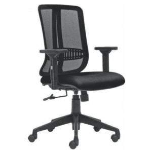 Mid Back Revolving Mesh Chair with Adjustable Arms, Height & Headrest
