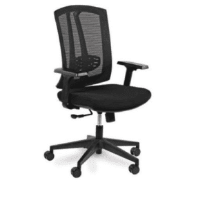 Medium Back Black Mesh Fabric Office Chair with Adjustable Arms & Height