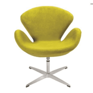 Leatherette Designer Egg Lounge chair in Green