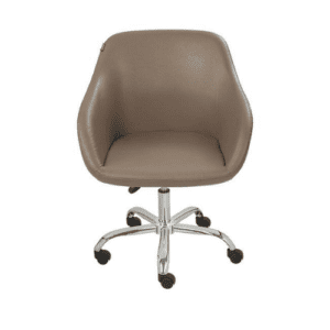 Leather Rectangular Lounge Chair in Brown Color