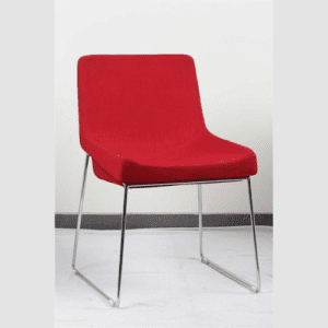 Stylish Rectangular Lounge Chair in Red Color