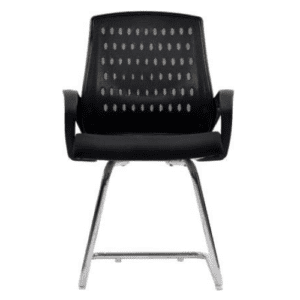 Ergonomic Black Mesh Visitor Chair