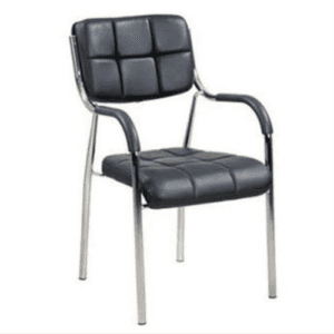 Affordable Visitor Chair with Armrests in black