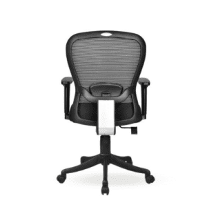 Medium Back Mesh Chair in Black with Adjustable Armrest