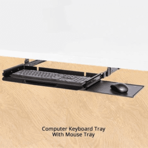 Computer Keyboard Tray with Mouse Tray in black color