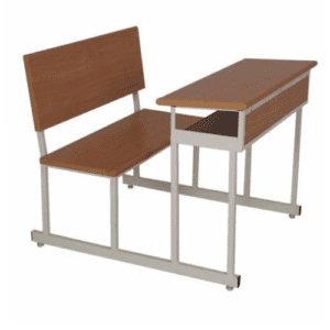 Wooden School Double Seater Bench and Desk