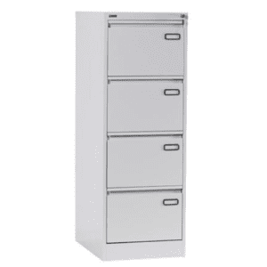 4 Drawer Vertical Filing Cabinet in grey finish