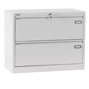 2 drawer lateral filing cabinet in grey
