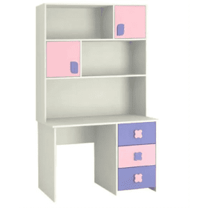 Kids Study Table with Storage in Pink & Purple Color
