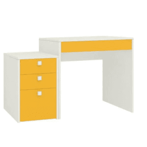 Kids Study Table with Drawers in Yellow Color