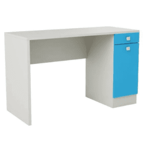 Kids Study Table in Azure Blue & White