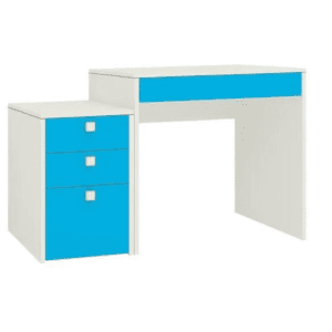 Kids Study Table with Drawers in Azure Blue Color