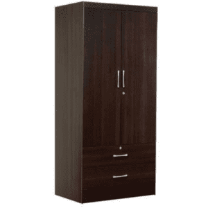 2 Door Wardrobe with Drawers in Wenge Finish