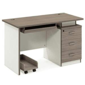 Brown Computer Desk with CPU Holder