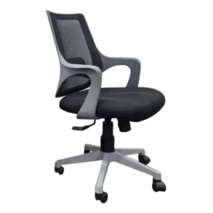 Adjustable Mid Back Mesh Chair for Office and Cubicle in Grey Color