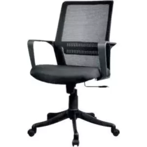 Computer Mesh Chair with Armrest in Black