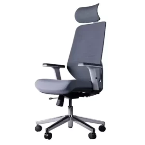 Adjustable Sleek Fabric Office Chair in Grey Color