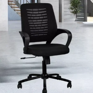 Mesh Back Affordable Office Chair in Black Color