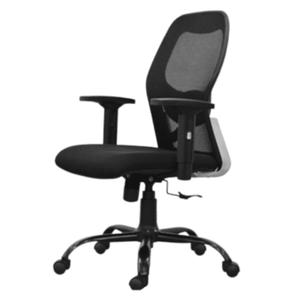 Microfiber Matrix High Back Arm Chair in Black