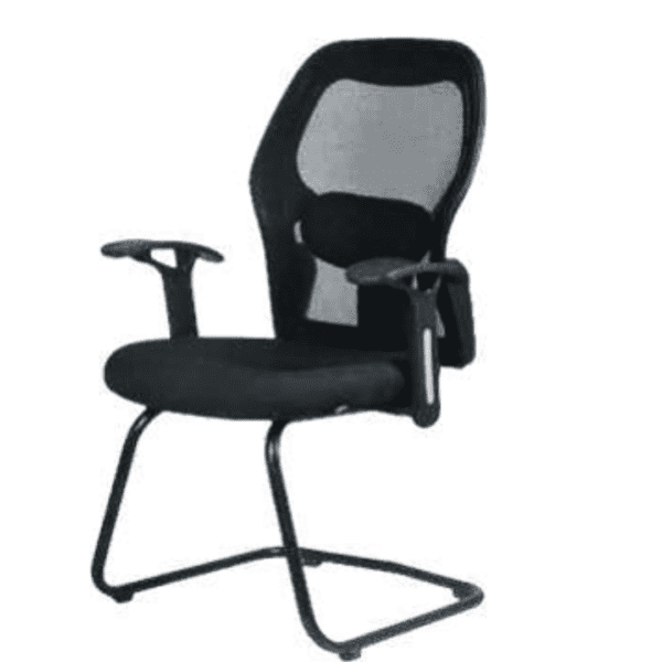 Mid Back Matrix Visitor Chair in Black with Padded Seating