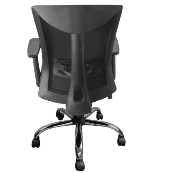 Black Mid Back Bonai Chair with Armrests & 360 Degree Swivel