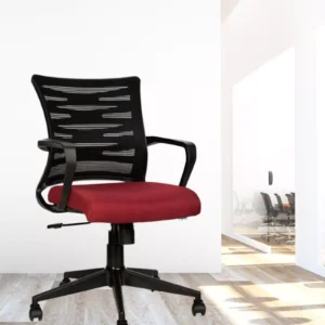 Red Mesh Executive Chair with PU Seat