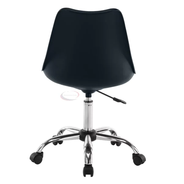 Black Rotating Office Chair back view