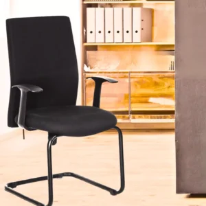 Fabric Cantilever Chair in Black Color