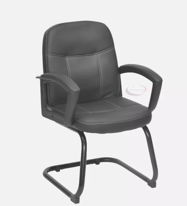 Leatherette Black Cantilever Chair