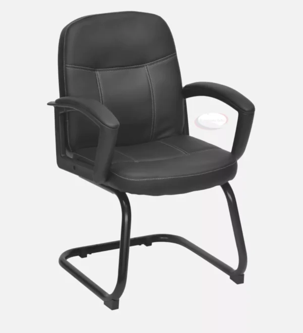 Leatherette Black Cantilever Chair