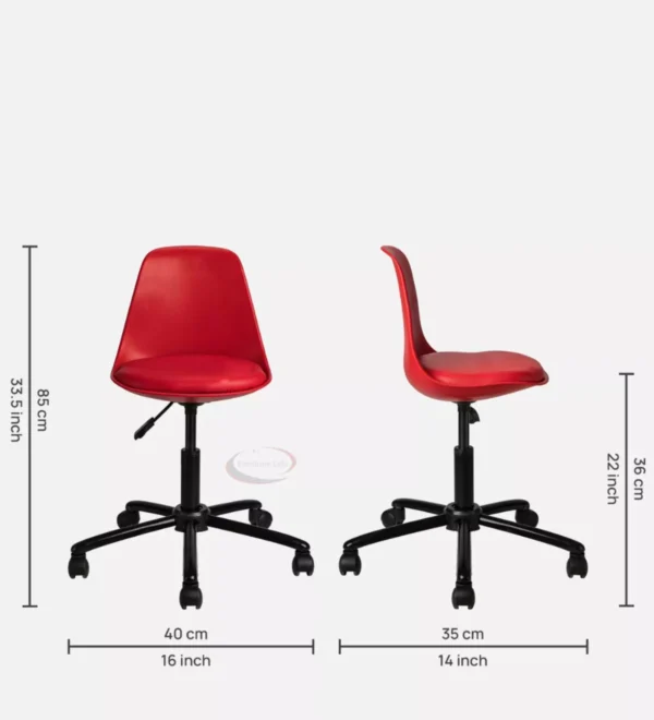 modern rotating office chair in red